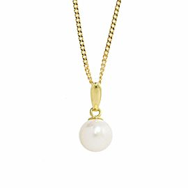 18k yellow gold Akoya Pearl Necklace