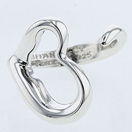 TIFFANY & Co 925 Silver Elsa Peretti Open Heart Ring LXGBKT-933