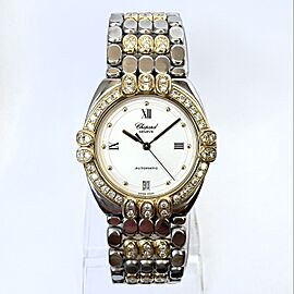 CHOPARD GSTAAD Automatic 32mm 18K Yellow Gold & Steel 1.92TCW Diamond Watch