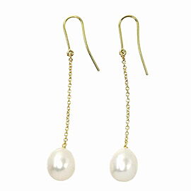 Tiffany & Co 18K Yellow Gold Pearl Earrings G0066