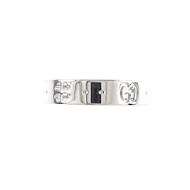 GUCCI 18K white Gold Icon Amor Forever Ring LXGYMK-759