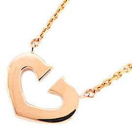 Cartier 18K Pink Gold C Heart Necklace