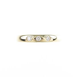 TIFFANY & Co 18K Yellow Gold Diamond Stacking Ring LXGYMK-892