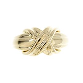 TIFFANY & Co 18K Yellow Gold Signature Ring LXGYMK-771