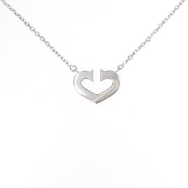 Cartier 18K white Gold C Heart Necklace LXGYMK-494