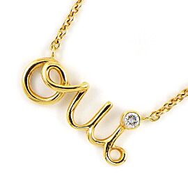 Christian Dior 18K Yellow Gold Diamond Necklace LXWBJ-673