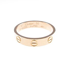 Cartier 18k Pink Gold Mini Love Ring US 5.25 LXGKM-26