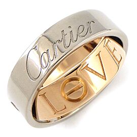 Cartier 18K Pink white Gold Love Secret Logo US 5.5 Ring B0011