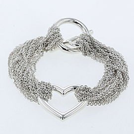 GUCCI 925 Silver Open Hearts Bracelet LXGBKT-742