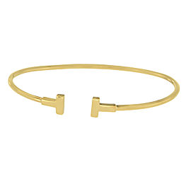 Tiffany & Co. 18K Yellow Gold T Wire Bangle Bracelet