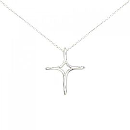 Tiffany & Co 925 Silver INFINITY CROSS Necklace E0392