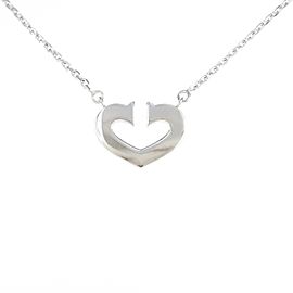 Cartier 18k White Gold C Heart Necklacec LXGYMK-94