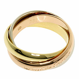 CARTIER 18K Pink White Yellow Gold Ring US (6) LXGQJ-676