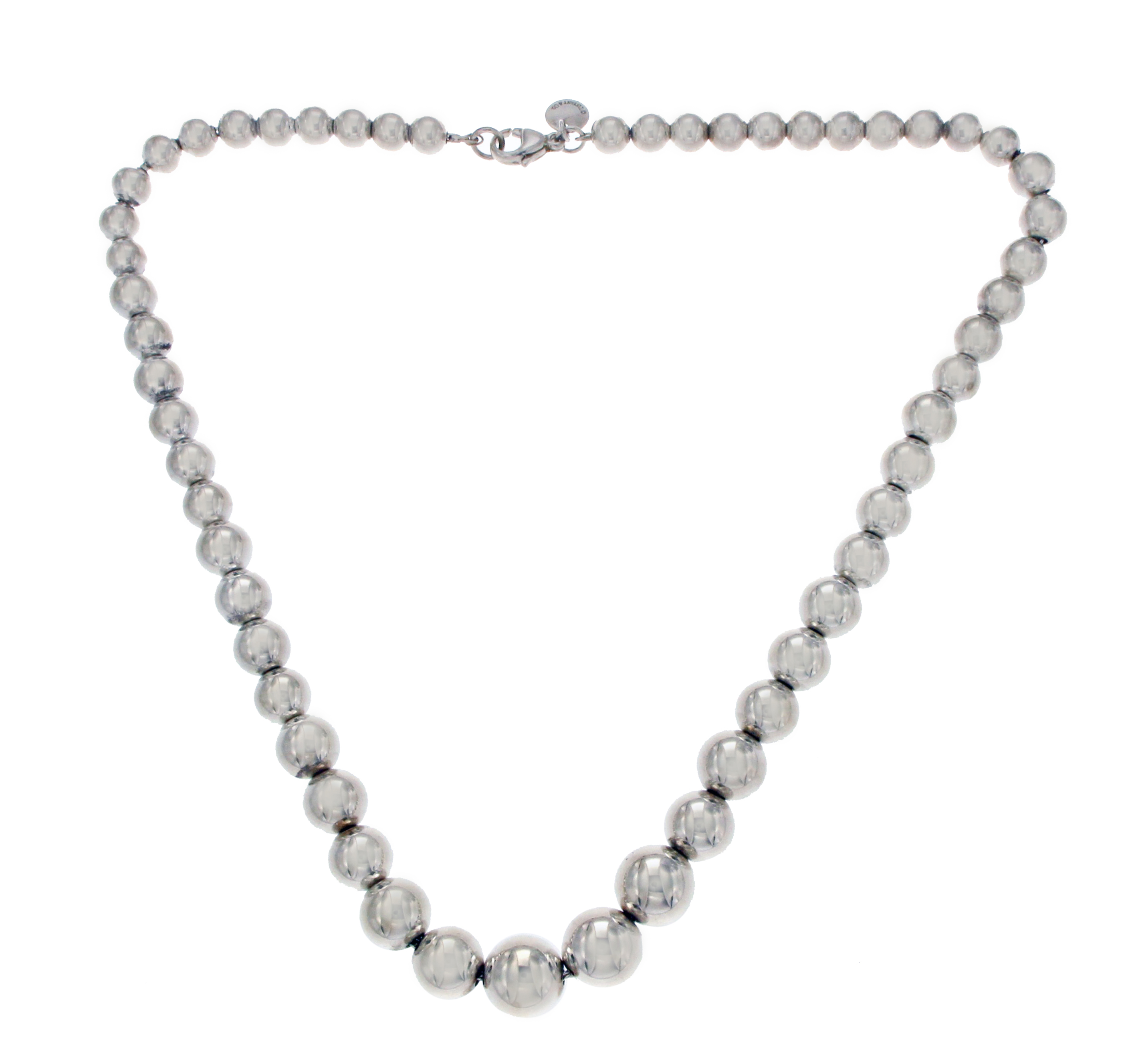 tiffany and co silver bead necklace