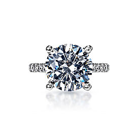June Carat Round Brilliant Diamond Engagement Ring in 18k White Gold