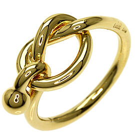 TIFFANY & Co 18K Yellow Gold Hook & Eye US 3.75 Ring