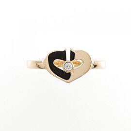 Cartier C Heart 18k Pink Gold Diamond Ring
