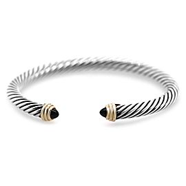 David Yurman Cable Bracelet with Black Onyx and 14K Yellow Gold 5mm
