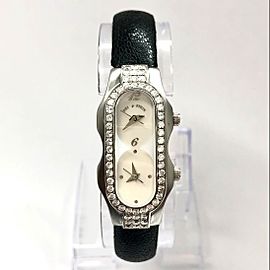 PHILIP STEIN SIGNATURE Steel MOP Dial ~1.2TCW Diamonds Stress Relief Watch Natural Frequency Technology