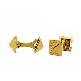 Van Cleef & Arpels RARE 18 Karat Yellow Gold Pyramid Design Cufflinks