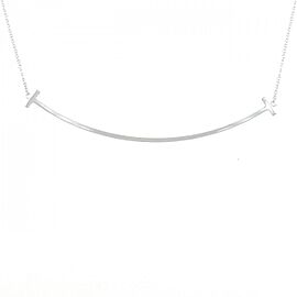 Tiffany & Co 925 Silver T Smile Necklace E0260