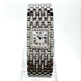 CARTIER PANTHERE RUBAN Quartz Steel 1.32TCW Diamond Watch