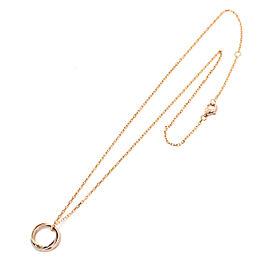Cartier 18K Yellow White Pink Gold Trinity Necklace