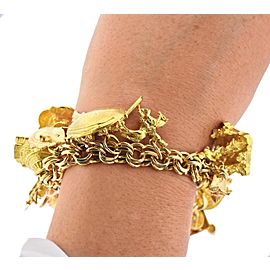 1960s Gold Multi Charm Bracelet