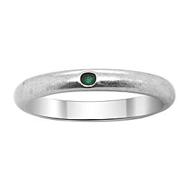 Tiffany & Co. Elsa Perettin Stackable Silver Emerald Ring Size 6
