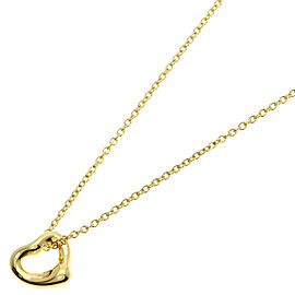 Tiffany & Co 18K Yellow Gold mini open heart Necklace QJLXG-2510