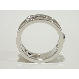 TIFFANY & CO. 18k white gold diamond band 1837 3 open band Ring