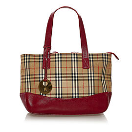 Burberry Haymarket Check Canvas Handbag
