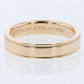 TIFFANY & Co 18k Pink Gold Double milgrain Ring LXGBKT-240