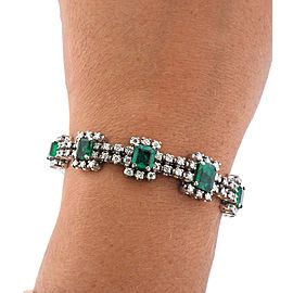 Emerald Diamond Gold Bracelet