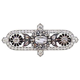Cartier Platinum Diamond Silver Brooch Pin