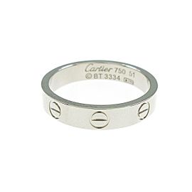 Cartier 18k White Gold Mini Love Ring LXGYMK-390