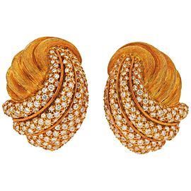 Henry Dunay Diamond Gold Earrings