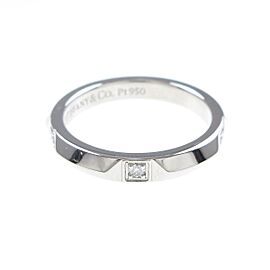 TIFFANY & Co True 950 Platinum Diamond US4.0 Ring LXGKM-347