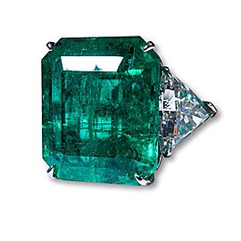 AGL Certified 18.73 Carat Emerald GIA Diamond Ring