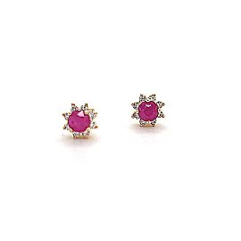 Natural Ruby Diamond Earrings 14k Gold 1.25 TCW Certified $2,290