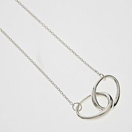 TIFFANY & Co 925 Silver Double loop Necklace LXNK-408