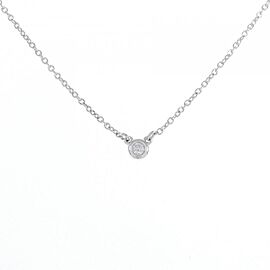 TIFFANY & Co By the Yard 925 Silver Diamond Necklace LXGKM-254