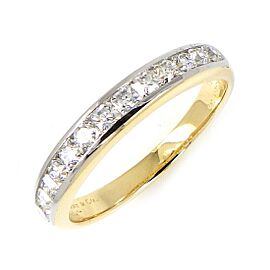 Tiffany & Co 18k Yellow Gold 950 Platinum Diamond Gold US 9 Ring LXWBJ-377