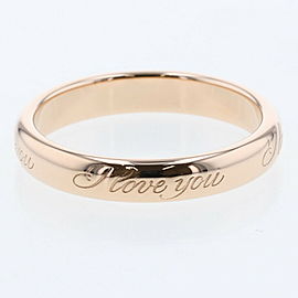 TIFFANY & Co 18k Pink Gold Notes I Love You Ring LXGBKT-879