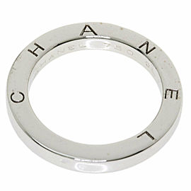 CHANEL 18k White Gold Signature Ring LXGQJ-485