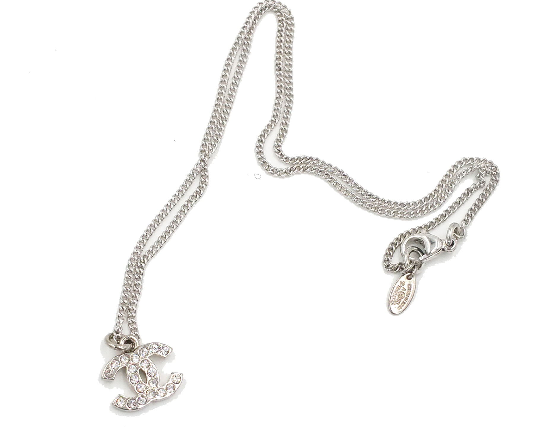 Cc necklace Chanel Silver in Metal  21864630
