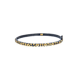 Yossi Harari Jewelry Jane 24k Gold & Oxidized Gilver Leopard Bangle