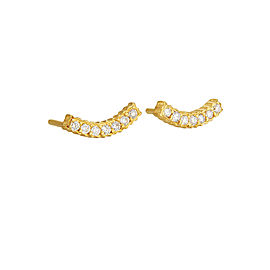 Yossi Harari Jewelry 18k Gold Diamond Smile Lilah Stud Earrings