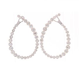 Heritage Gem Studio 2.38 Carat Total Bezel Set Diamond Earrings in 18 Karat White Gold