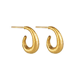 Yossi Harari Jewelry 24k Gold Small Roxanne Hoop Earrings